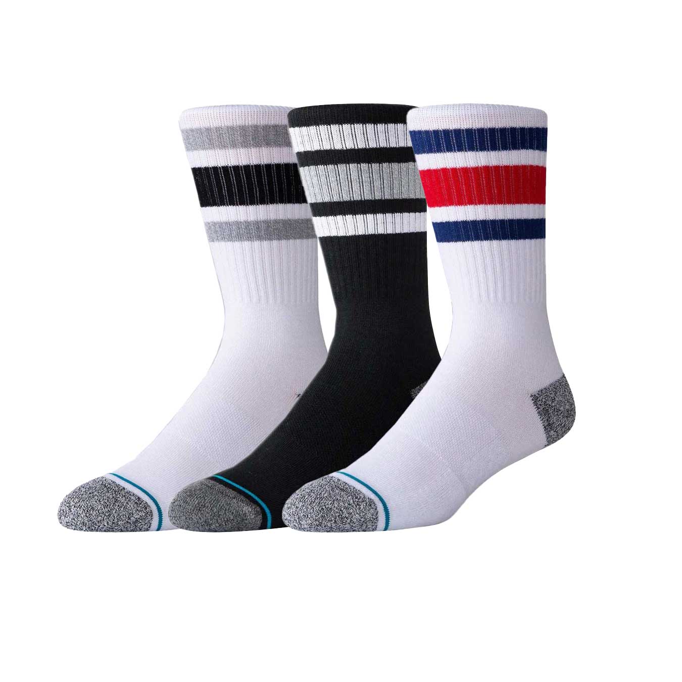 Stance 3 Pack Casual Sock Striped