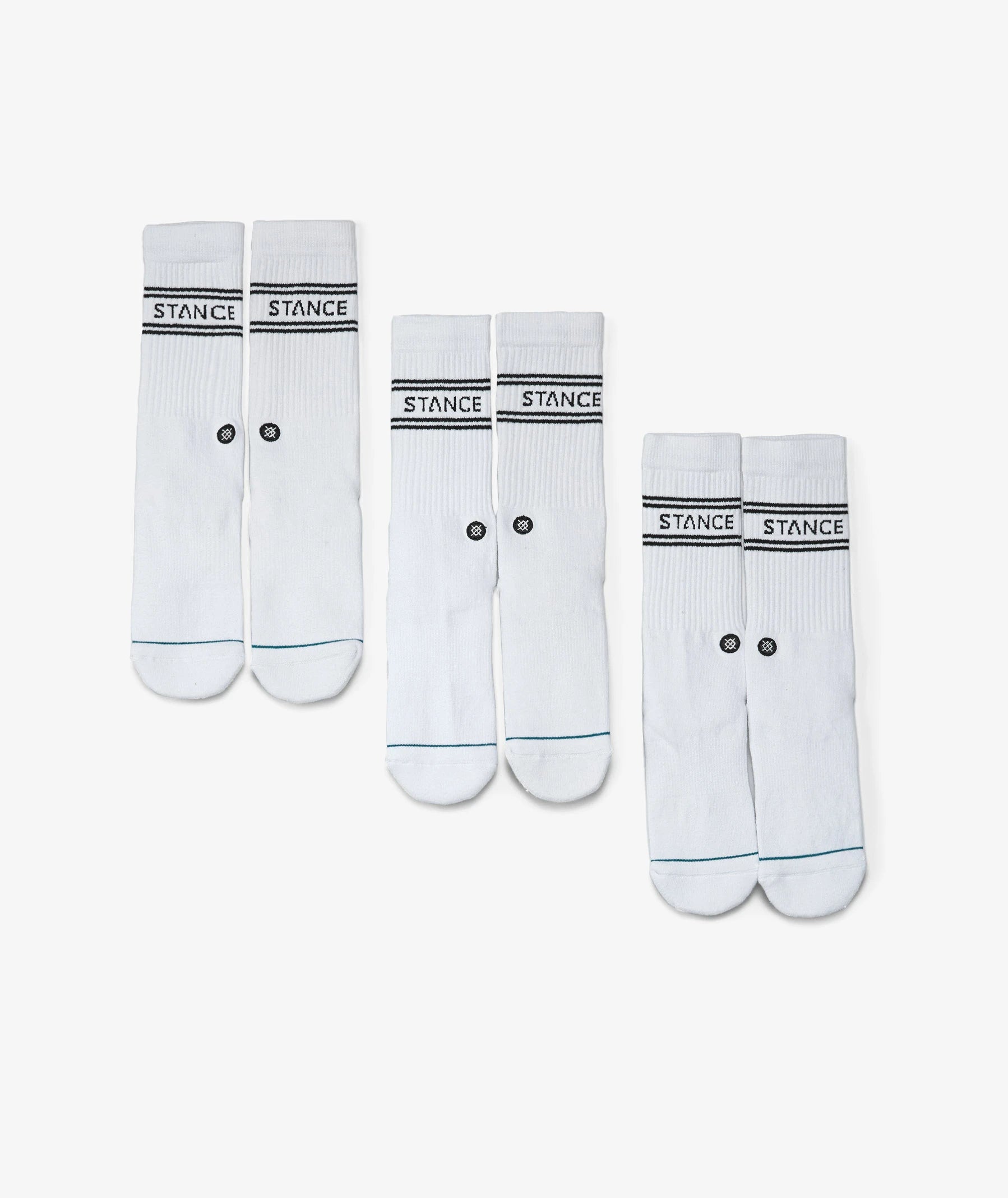 Stance 3 Pack Sock White