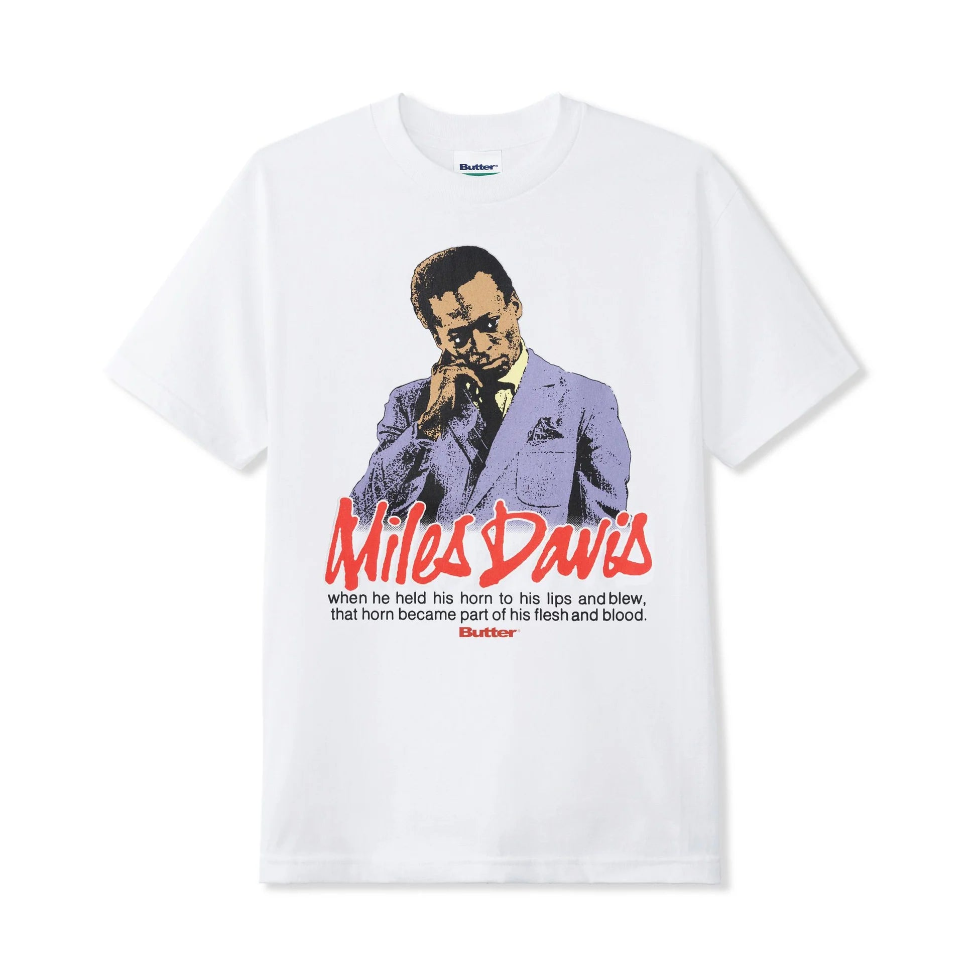 Butter Portrait Miles Davis White T-Shirt XL
