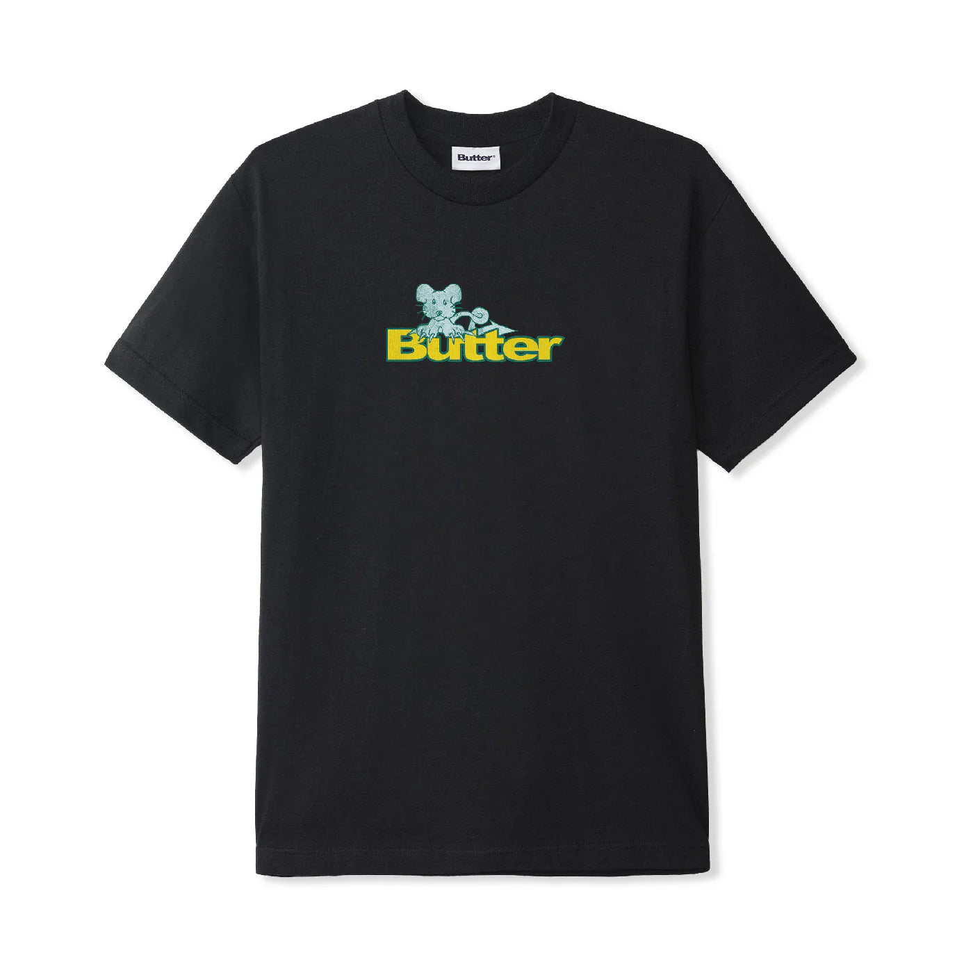 Butter Rat Logo T-Shirt Black Large
