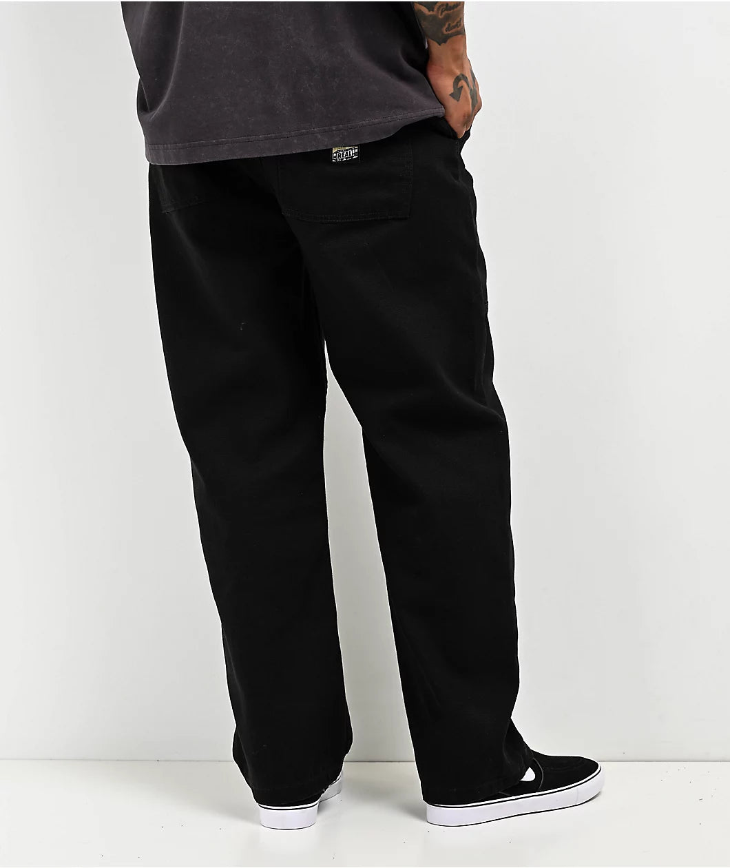 Real Tough Threads Double Knee Black Loose Fit Pant