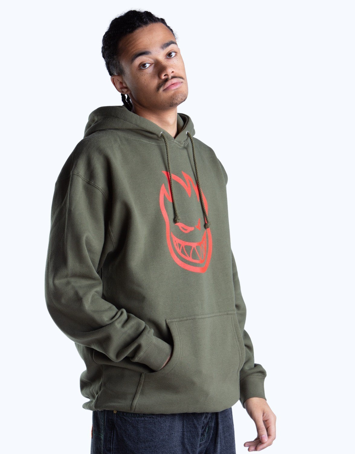 Spitfire Green Logo Hoodie Small
