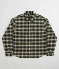 Dickies green plaid western shirt