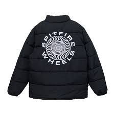 Spitfire Black Puffer Jacket Large