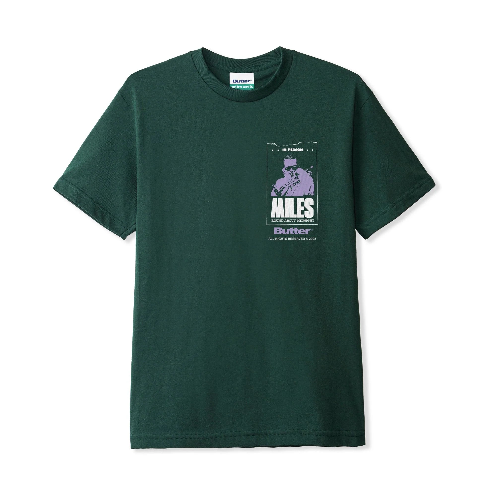 Butter Miles Davis Green T-Shirt Medium